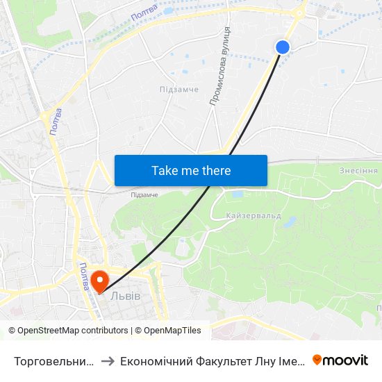 Торговельний Центр to Економічний Факультет Лну Імені Івана Франка map