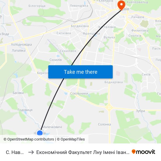 С. Наварія to Економічний Факультет Лну Імені Івана Франка map