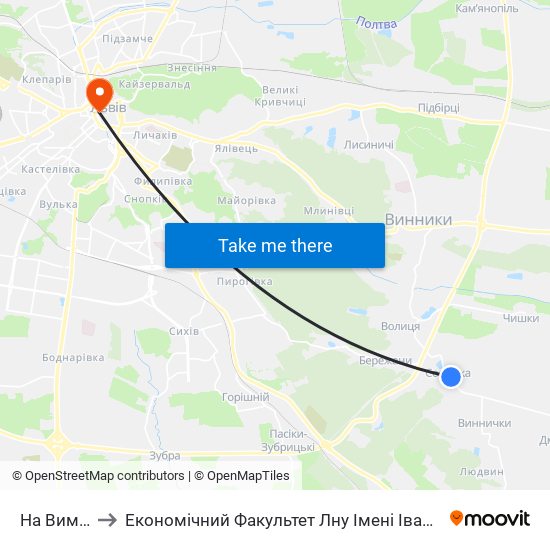 На Вимогу to Економічний Факультет Лну Імені Івана Франка map