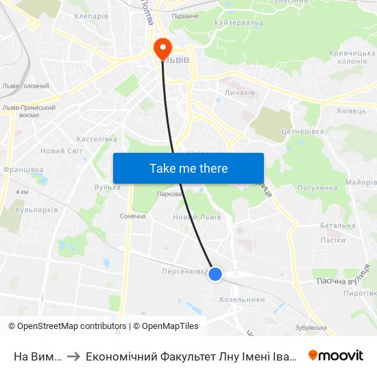 На Вимогу to Економічний Факультет Лну Імені Івана Франка map