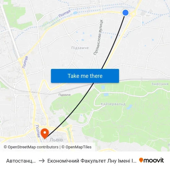 Автостанція №2 to Економічний Факультет Лну Імені Івана Франка map