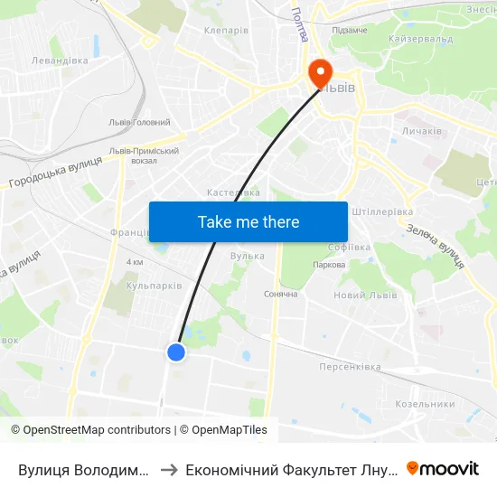Вулиця Володимира Великого to Економічний Факультет Лну Імені Івана Франка map