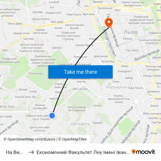 На Вимогу to Економічний Факультет Лну Імені Івана Франка map