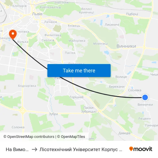 На Вимогу to Лісотехнічний Університет Корпус № 1 map