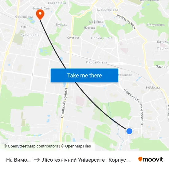 На Вимогу to Лісотехнічний Університет Корпус № 1 map