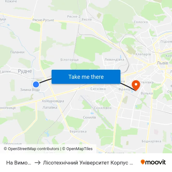 На Вимогу to Лісотехнічний Університет Корпус № 1 map