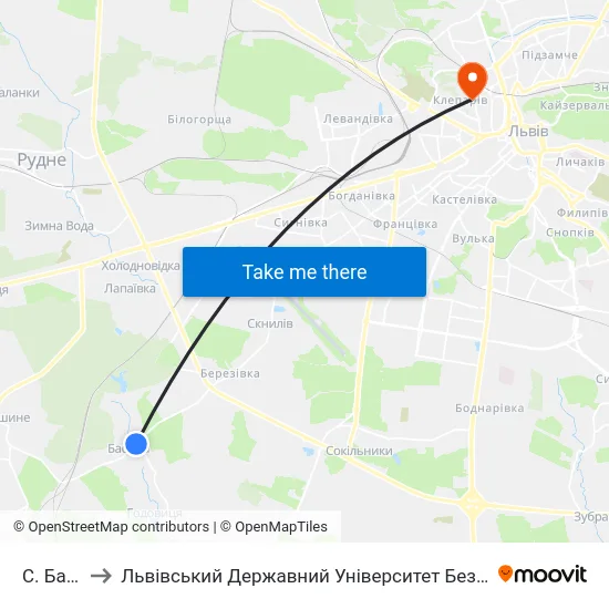 С. Басівка to Львівський Державний Університет Безпеки Життєдіяльності map