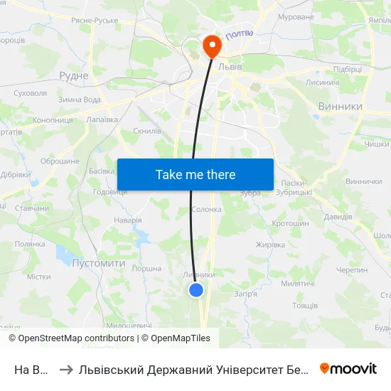 На Вимогу to Львівський Державний Університет Безпеки Життєдіяльності map