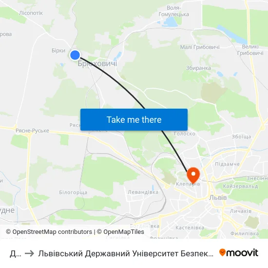 Док to Львівський Державний Університет Безпеки Життєдіяльності map