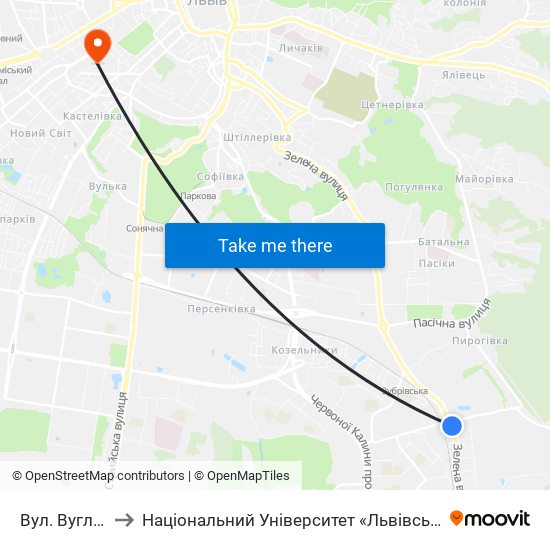 Вул. Вуглецька to Національний Університет «Львівська Політехніка» map