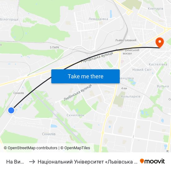 На Вимогу to Національний Університет «Львівська Політехніка» map