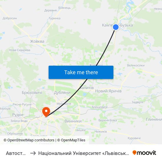 Автостанція to Національний Університет «Львівська Політехніка» map