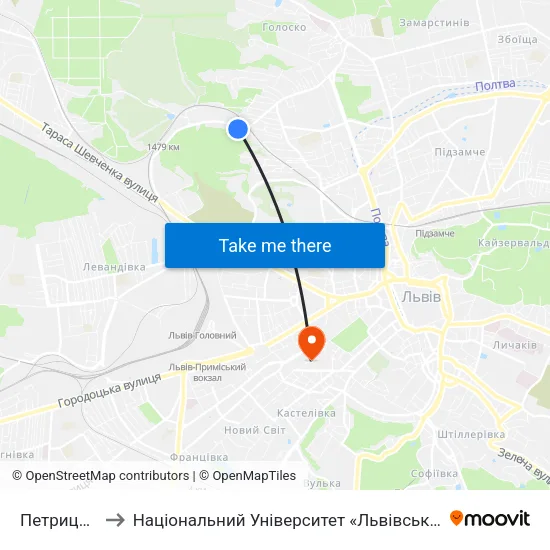 Петрицького to Національний Університет «Львівська Політехніка» map