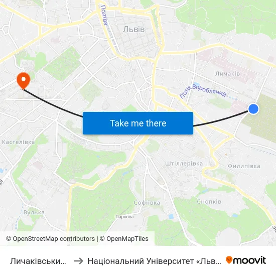 Личаківський Цвинтар to Національний Університет «Львівська Політехніка» map