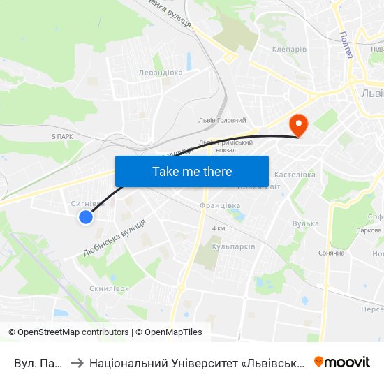 Вул. Патона to Національний Університет «Львівська Політехніка» map