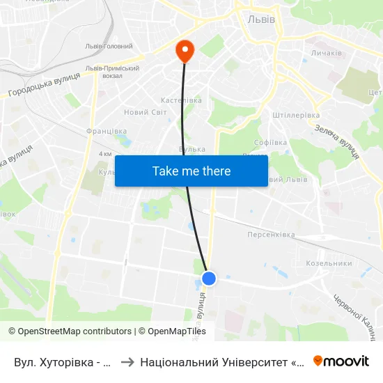 Вул. Хуторівка - Вул. Стрийська to Національний Університет «Львівська Політехніка» map
