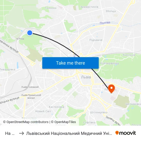 На Вимогу to Львівський Національний Медичний Університет Імені Данила Галицького map
