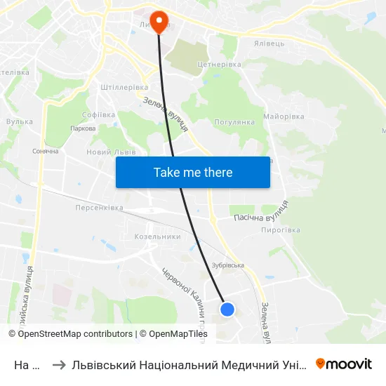 На Вимогу to Львівський Національний Медичний Університет Імені Данила Галицького map