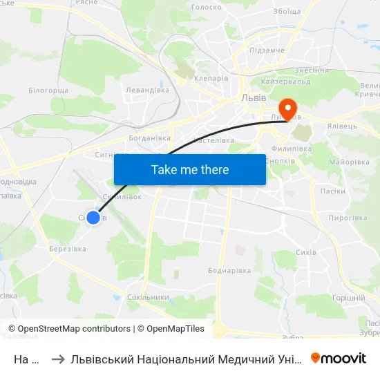 На Вимогу to Львівський Національний Медичний Університет Імені Данила Галицького map