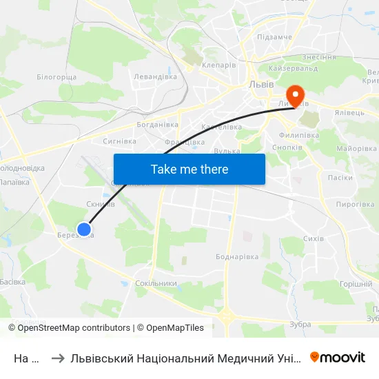 На Вимогу to Львівський Національний Медичний Університет Імені Данила Галицького map