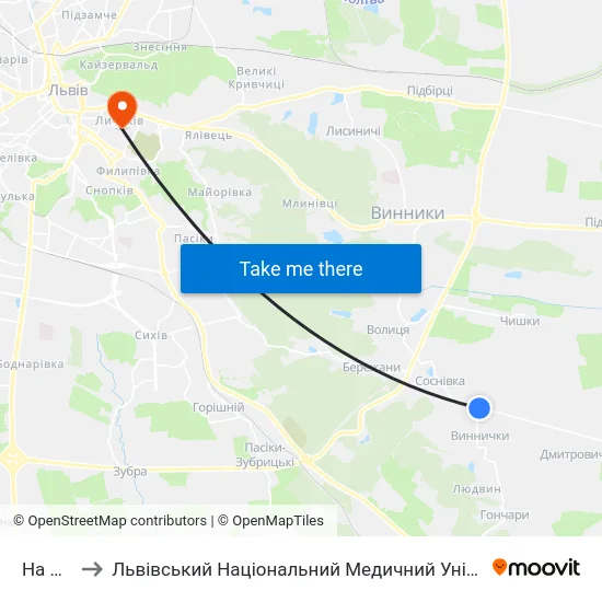 На Вимогу to Львівський Національний Медичний Університет Імені Данила Галицького map