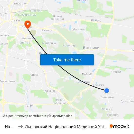 На Вимогу to Львівський Національний Медичний Університет Імені Данила Галицького map