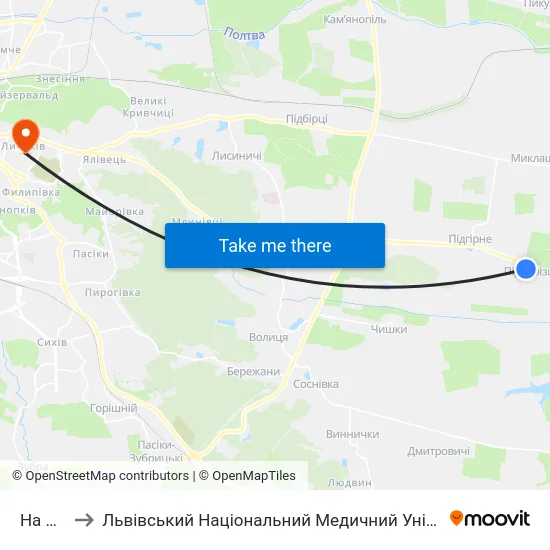 На Вимогу to Львівський Національний Медичний Університет Імені Данила Галицького map