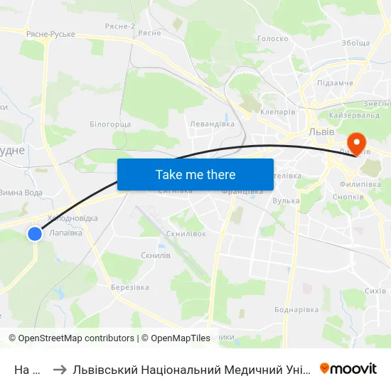 На Вимогу to Львівський Національний Медичний Університет Імені Данила Галицького map