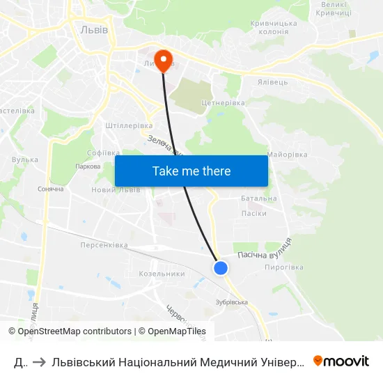 Дбк to Львівський Національний Медичний Університет Імені Данила Галицького map