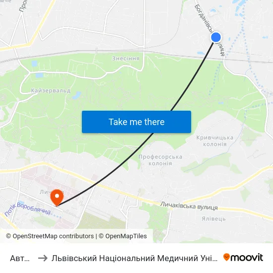 Авторинок to Львівський Національний Медичний Університет Імені Данила Галицького map