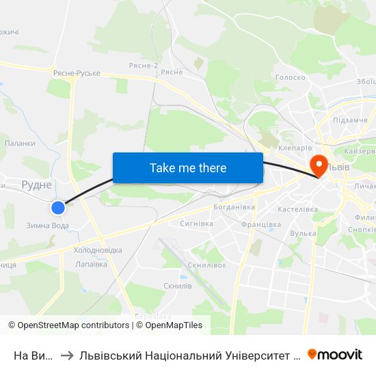 На Вимогу to Львівський Національний Університет Ім. Івана Франка map