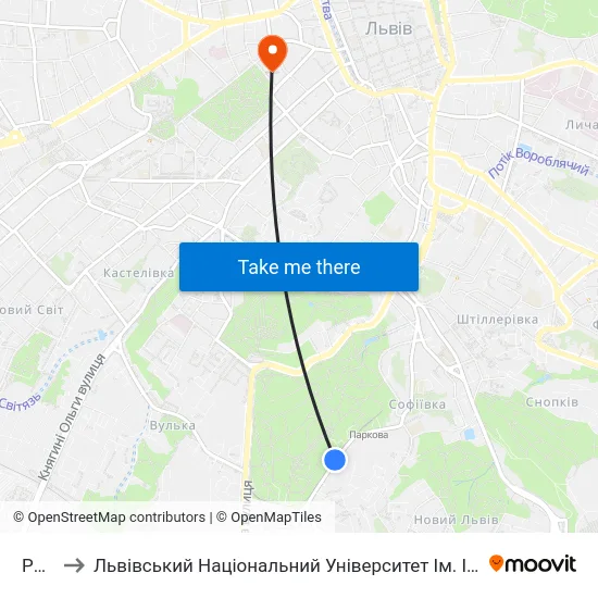 Рацс to Львівський Національний Університет Ім. Івана Франка map