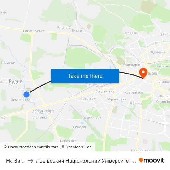 На Вимогу to Львівський Національний Університет Ім. Івана Франка map