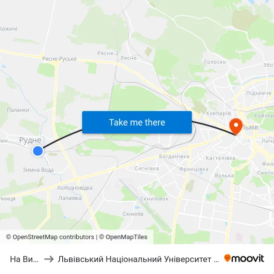 На Вимогу to Львівський Національний Університет Ім. Івана Франка map