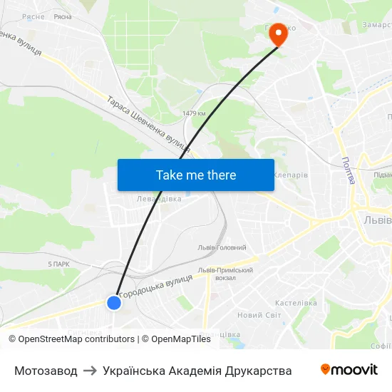 Мотозавод to Українська Академія Друкарства map