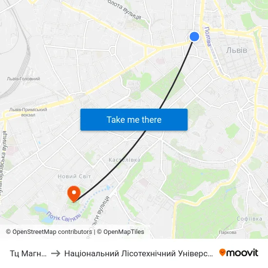 Тц Магнус to Національний Лісотехнічний Університет map