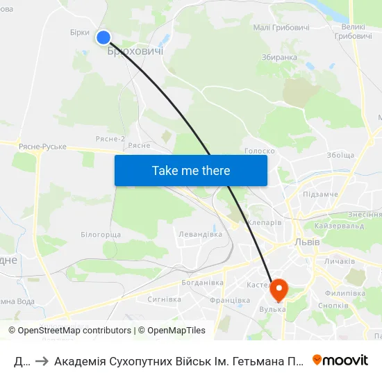 Док to Академія Сухопутних Військ Ім. Гетьмана Петра Сагайдачного map