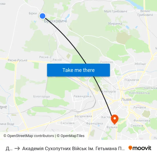 Док to Академія Сухопутних Військ Ім. Гетьмана Петра Сагайдачного map