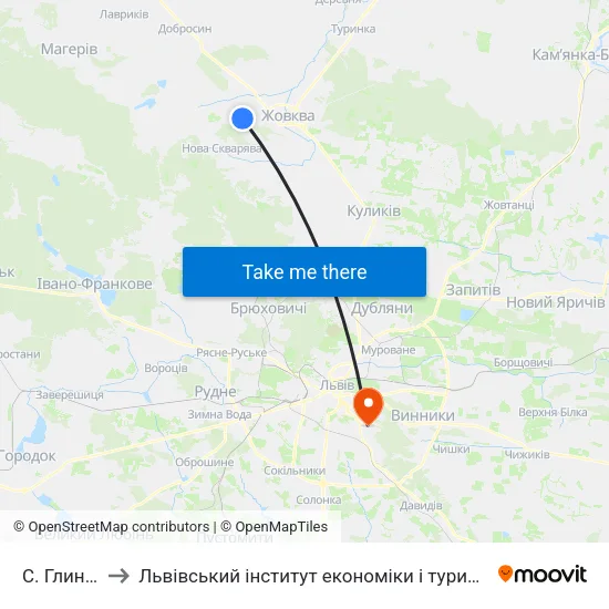 С. Глинськ to Львівський інститут економіки і туризму (ЛІЕТ) map