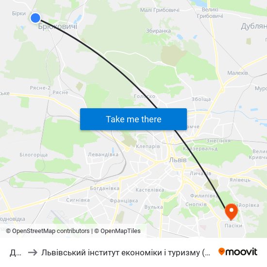 Док to Львівський інститут економіки і туризму (ЛІЕТ) map