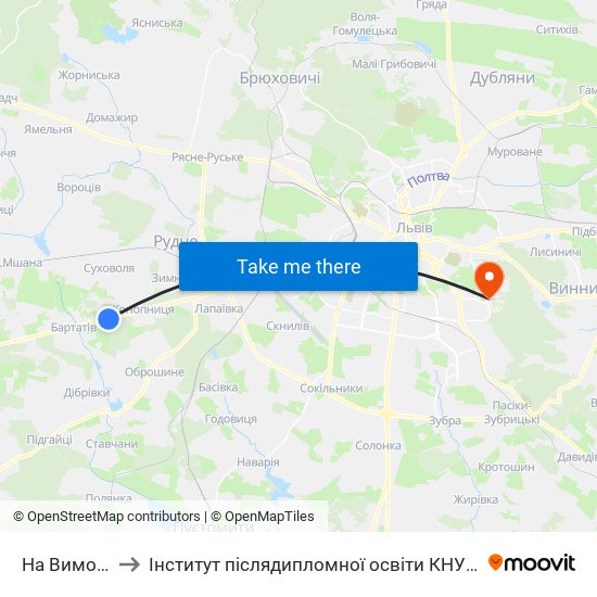 На Вимогу to Інститут післядипломної освіти КНУБА map