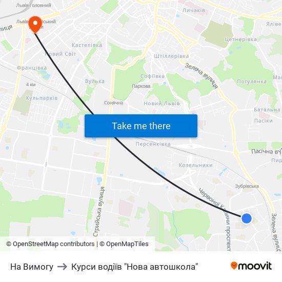 На Вимогу to Курси водіїв "Нова автошкола" map