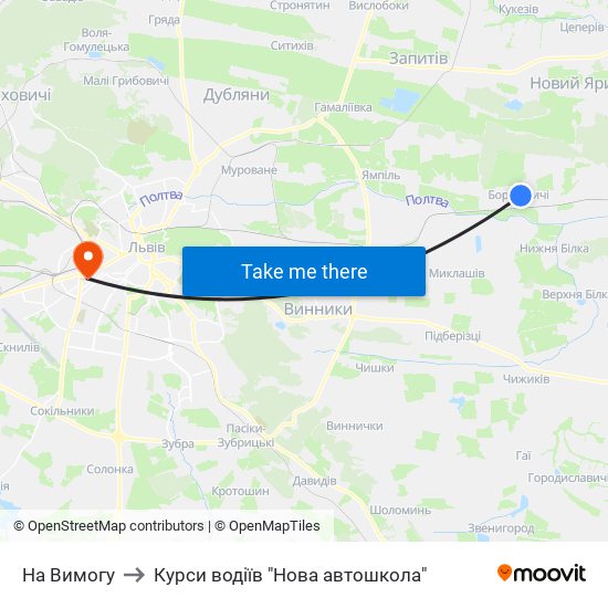 На Вимогу to Курси водіїв "Нова автошкола" map