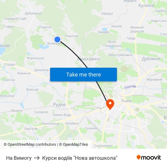 На Вимогу to Курси водіїв "Нова автошкола" map