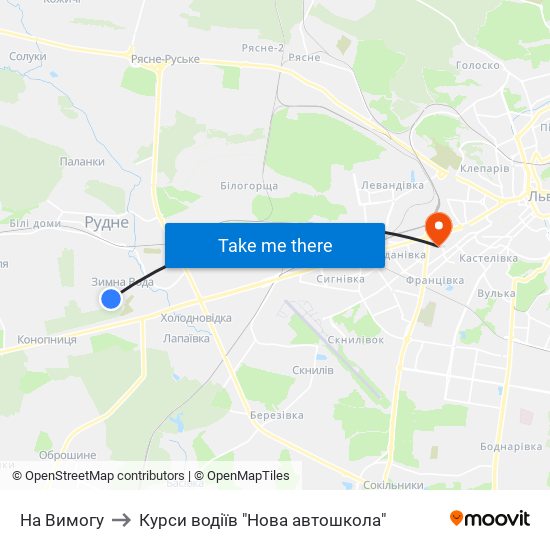 На Вимогу to Курси водіїв "Нова автошкола" map