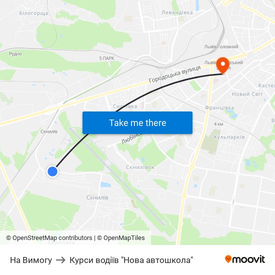 На Вимогу to Курси водіїв "Нова автошкола" map