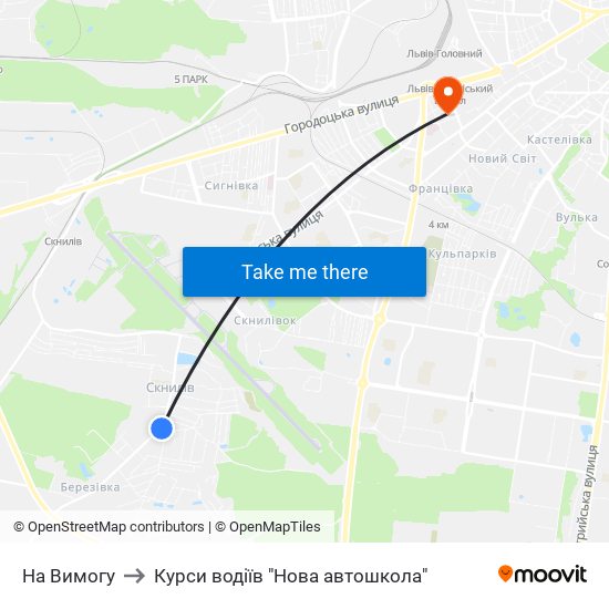 На Вимогу to Курси водіїв "Нова автошкола" map