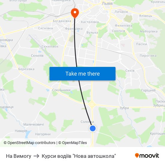 На Вимогу to Курси водіїв "Нова автошкола" map