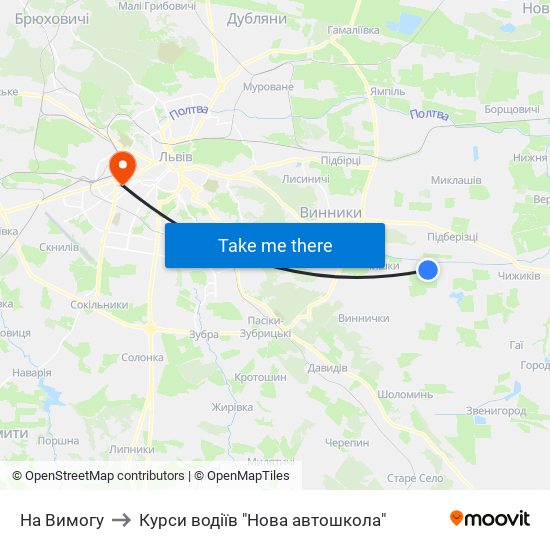 На Вимогу to Курси водіїв "Нова автошкола" map