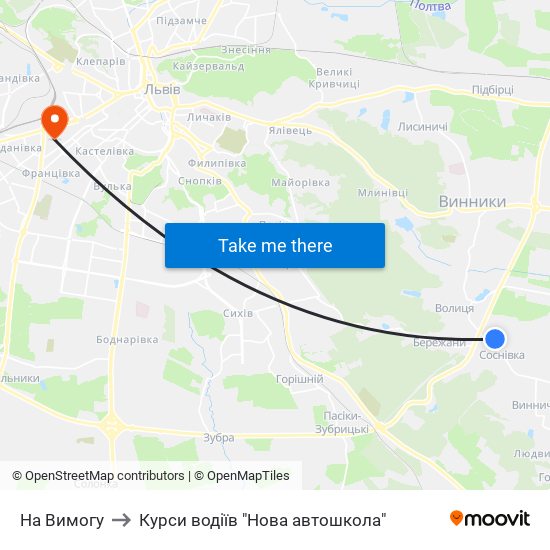 На Вимогу to Курси водіїв "Нова автошкола" map